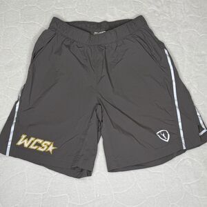 Adrenaline Lacrosse Shorts Youth Large WCS Logo 23" Stretch Waist Athletic Gray